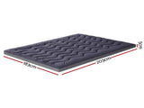 Giselle Bedding 5cm Pillowtop Topper Bamboo Polyester Blend Fibre Pad for Back Pain Relief Washable TOPPER-WA-CHAR-K
