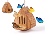 Wooden Hanging Butterfly House, Featuring a Smooth, Easy to Hang for Garden Butterflies and Bees V1366-AZ2-W-15536