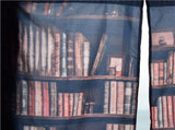 Living Room Curtains 3D Bookcase Printed Shading Curtains Bedroom Drapes V1294-YM0901-JY35922-02