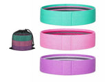 PROFLEX 3-Piece Hip Resistance Band with Storage Bag, Green, Pink, Purple Pack V219-FTNRBSFT3GPA