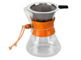 550ml Pour Over Dripper Bamboo Classic Heat Resistant Glass Maker for Home Office V1294-YM0523-3118210299111