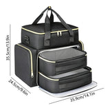 Nail Polish Organizer Case, Gel Polish Travel Case Bag with 2 Removable Pouches, Gel Nail Kit Bag V1366-AZ2-W-23606
