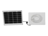 6in Solar Exhaust Fan White Round 8W Solar Panel Fan for Ventilation Cooling Bathroom Kitchen V1294-YM0901-3114250042711