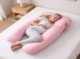 Giselle Bedding Pregnancy U Shaped Full Body with 100% Cotton Jersey Cover Maternity PILLOW-MAT-U-COT-PK