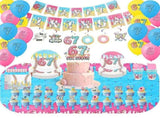 6 7 Birthday Party Decoration Set Reusable 6 7 Happy Birthday Decor Supplies with Balloon Banner V1366-AZ2-W-14917