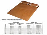 Home Textile Rattan Mat Grid Fitted Sheet Set Summer Cool Bed Cover V1294-YM0901-JY22472-07
