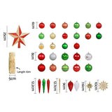 Jingle Jollys 155pcs Christmas Tree Decorations Set Baubles Ornaments Party XMAS-MIX-155PCS-ORNAMENTS