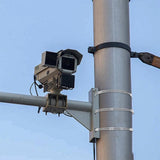 Adjustable Sign Mounting Brackets,2 Pcs Stainless Steel Pole Clamps for Larger Poles 4-15in,Heavy V1366-AZ2-W-16942
