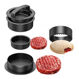 4 In 1 Burger Patty Maker Sandwich And Sealer With 1 Pcs Hamburger Patty Paper Grilling Accessories V1369-AZ3-W-25116