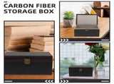 Large Black Carbon Fiber Faraday Box for Car Keys Phone and Small Item Storage V1366-AZ2-W-18741