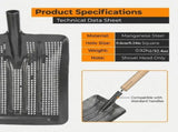 Stainless Steel Garden Sieve Shovel for Soil and Compost Screening-Grey V1107-119-GRA-57978