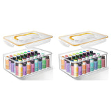 2X Acrylic Paint Storage Box for 2 Fl. Oz Acrylic Paints, 48 Bottles Capacity, Brushes Craft V1366-AZ2-W-14530