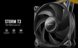 Antec Storm 140mm T3 PWM FDB 3 pack, High Airflow 112 CFM, Air Pressure 2.7, Noise Level 33.69 Woven V1202-V2-CAA-STORM14T3