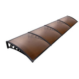 Instahut Window Door Awning 1mx4m Brown AWN-PC6-1X4-BR