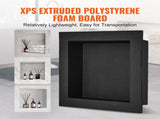 Shower Ready for Tile 40.64 x 40.64 cm, Single Shelf Organizer, Square Corners Wall-inserted V952-SLLYBK1C16YCJHDDFV0