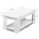 Artiss Coffee Table Lift-top Coffee Table White FURNI-G-COF-LIFT-WH