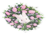 Easter Bunny Wreath Hanging Artificialative Easter Wreath with Eggs for Spring Front Door Home V1294-YM0901-241111HL03-3