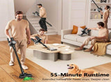 Cordless Vacuum Cleaner, 55Kpa/55Mins Vacuum Cleaners for Home. Self-Standing Stick Vacuum with V1313-AU-H28B