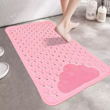 2-Pack Pink Eco-Friendly Bath Mat with Massage Points - Anti-Slip Suction Cup Safety Bathroom Rug V888-ELOSUNG45093