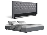 Artiss King Bed Frame Storage Tufted Headboard Gas Lift Base Grey BFRAME-E-TOKI-LUCA-K-GY-AB