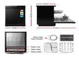 Devanti 12 Place Settings Dishwasher 55cm Freestanding Benchtop Built-In BDW-12-FS5201G-BK