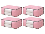 Clothes Storage Bags Fabric Foldable Blanket Storage Container Closet Organizer with Clear Window V1294-YM0901-3117250021314