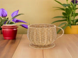 Multifunctional Imitation Rattan Basket Khaki for Kitchen and Pantry Organization V1366-AZ2-W-21868