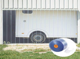 Strip Curtain, 4572 cm Length x 20 cm Width x 2 mm Thickness, Clear Ribbed PVC Curtain Strip Door V952-JPVC150X81PCS0RHMV0