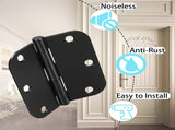 20 Pack Matte Black Door Hinges 3x3 Inch Standard Bedroom Door Hinge,Black Hinges for Interior Doors V1259-DP01-A-3408