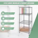 Modular Wire Storage Shelf 600 x 600 x 1800mm Steel Shelving V63-841221