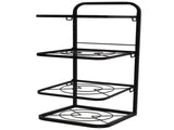 Kitchen Pots Organizer 4 Tiers Adjustable Height Space Saving Pan Rack for Under Sink Cabinet V1294-YM0703-3118230064611