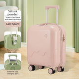 20 Inch Cute Carry On Suitcase, Hard Shell Cabin Luggage with USB Charging Port & Cup Holder, V1265-YY-279