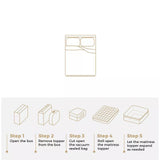 5CM Bedding Luxury Pillowtop Mattress Topper Mat Pad Antibacterial and dust mite-resistant V201-W13345952