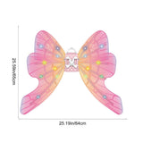 LED Butterfly Wings with Music, Electric Light Up Fairy Wing for Kids Pet Costume, White V1369-AZ3-W-10423