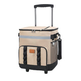 Rolling Cooler Bag with Wheels 12L Large Capacity Dual Compartment 3-Layer Insulation 3 Carry Ways V1370-AZ4-09194