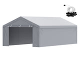 Carport Replacement Canopy Cover Top Side Wall 10 x 20 ft, Garage Tent Shelter Tarp Heavy-Duty V952-CKPB10X20FTH27H20V0