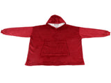Hooded Blanket Fleece Flannel Hoodie Warm Clothes with Pocket Oversized Free SizeRed V1294-YM0901-3117200157811
