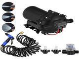RV Water Pump 5.3 GPM 5.5 Gallons Per Minute 12V Water Pump Automatic 70 PSI Diaphragm Pump with 25 V952-12VDCSFWP1-JBCXB1V0