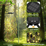 2Pack Solar Hanging Garden Lights, 66 LED Artificial Willow Leaf Solar String Lights Outdoor, V1107-112-45537-GRN-2PACK
