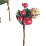 Artificial Flowers Red Berries Pine Cones for Gift Package Plastic Dried Flower Card Accessory for V1294-YM0901-3115240080312