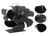 Stove Fan 6 Blades Greater Air Volume Low Noise Operation Wear Resistance Fireplace Fan Black L V1294-YM3117220218112-0421
