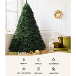 Jingle Jollys Christmas Tree 2.4M Xmas Tree Decoration 8 Light Mode Multi Colour XM-TR-FULL-8FT-MC