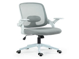 Fortia Ergonomic Office Desk Chair, Coolmesh Fabric, Adjustable Recline, Grey Mesh/White Frame V219-OFFOCRFOE5GA