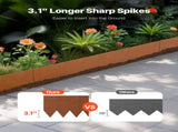Steel Landscape Edging, 6 Packs 40 x 8 in Weather-Resistant & Pre-Rust Metal Landscape Edging, V952-NHGJSPZ6PCS46POJUV0