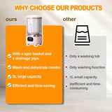 Portable Mini Washing Machine with Spin Dry & UV Sterilization 3L Capacity, Wash, Rinse, V1107-CS-MNXYJF