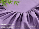 4 Piece Ultra Soft Bamboo Breathable Sheet Set -Hotel 2000TC Breathable Bed Sheets Set with 37 V1317-BAMBOO-AUK-4JT-PURPLE