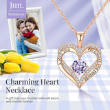 18K Rose Gold Necklaces for Women, 925 Sterling Silver Gifts for Mothers Day, Jewelry for Wife Mom V1164-325769