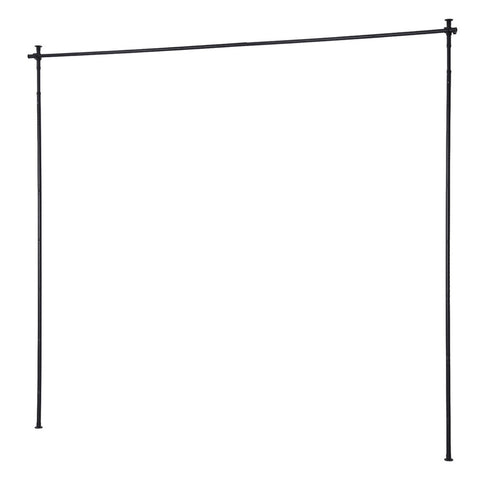 Artiss Room Divider Curtain Rod Extendable Black RD-E-MET-3R-BK