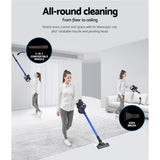 Devanti Stick Vacuum Cleaner Brushless Cordless 250W Blue VAC-CL-H-B8-BL