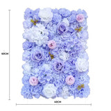 Artificial Flower Wall Backdrop Panel 40cm x 60cm Mixed Lilac Flowers V637-DP1193822